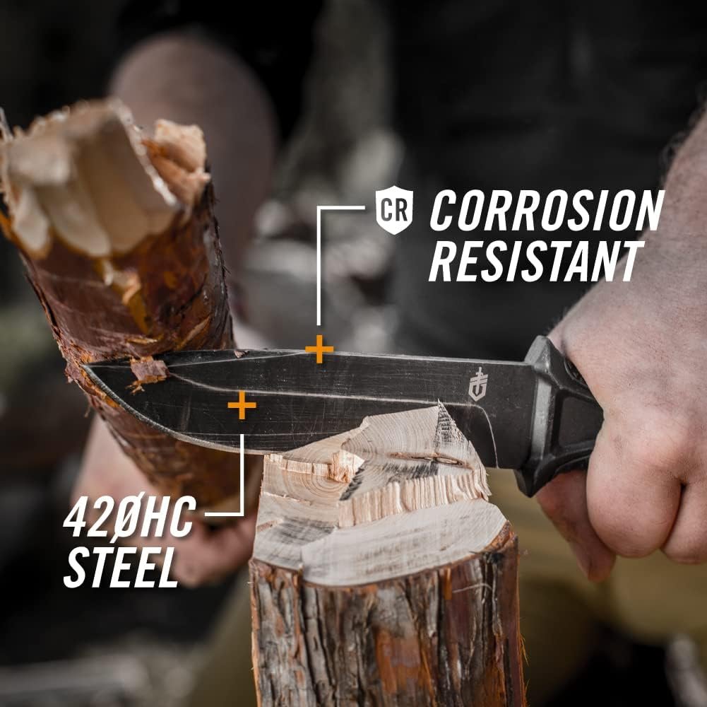 Gerber Gear StrongArm - Fixed Blade, Full Tang Knife - Camping Knife with Multiple Carry Options - Coyote Brown, Plain Edge